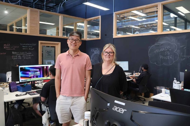 Dalton Chung and Debbie Taylor from Aeon Marketing in office 1 Dalton Chung and Debbie Taylor from Aeon Marketing in office 1